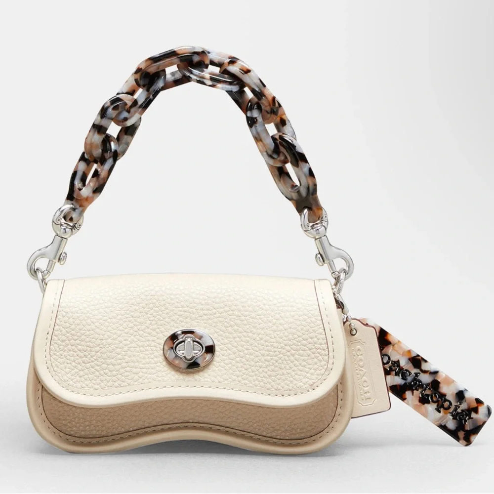 NWT Coach Mini Dinky Cloud Coachtopia Handbag with Tortoise Chain - Picture 1 of 3